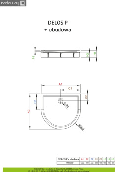 Душевой поддон Radaway Delos P 100 4Z19150-03N
