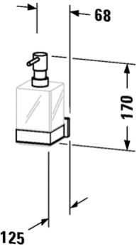 Дозатор подвесной Duravit Karree 0099541000