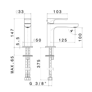 Смеситель для раковины Kerama Marazzi Ole 69412KM.01.093 черный