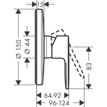 Смеситель для душа Hansgrohe Vernis Blend 71667000, хром