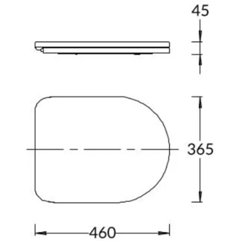 Сиденье POMPEI для напольного унитаза Kerama Marazzi черное глянцевое PO.seat.01\BLK