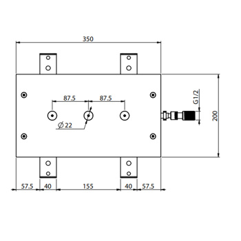 Верхний душ Modular Fima Carlo Frattini Wellness 350х200, с форсунками для мелкого распыления воды, встраиваемый в потолок, хром F2815CR
