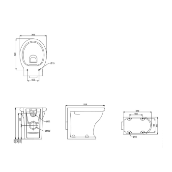 Напольный унитаз Burlington Guild GU6117CW белый