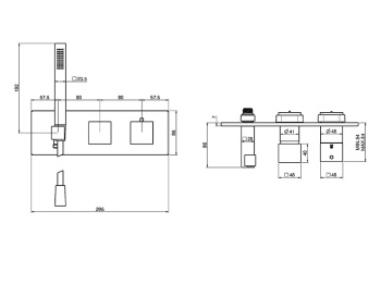 Встроенный термостатический смеситель для душа Fima Carlo Frattini FIMATHERM F3989NX3NS