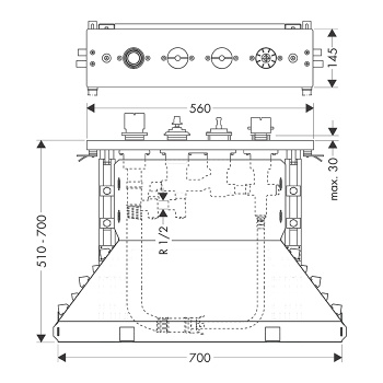 Axor Встраиваемая часть, смесителя для ванны, термостатический 15483180