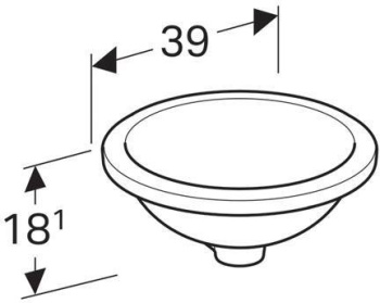 Раковина встраиваемая Geberit VariForm 500.746.01.2