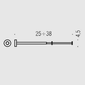 Полотенцедержатель с регулируемой длиной Colombo Plus 25-38 хром W4915.CR