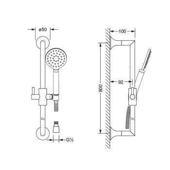 Душевой гарнитур Jorger Valencia 638.13.305.040 благородная латунь