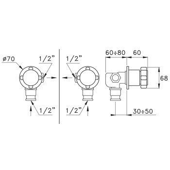 Угловой кран Stella Aster 0/152, хром AT 01101 CR00