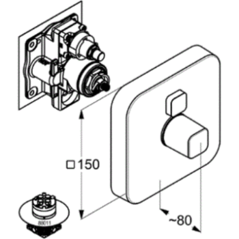 Смеситель для душа Kludi Push 386010538, хром