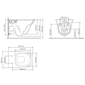 Унитаз c инсталляцией Jacob Delafon Vive E28079RU-CP