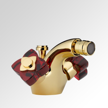 Смеситель для биде THG Petale De Cristal Rouge U6C-F01-3202 полированное золото