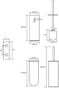 Ёршик подвесной/напольный Bemeta Coral 158313067