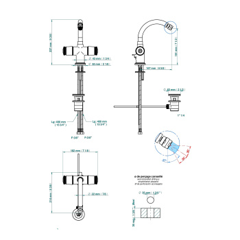 Смеситель для биде THG Corvair U8D-A02-3202 хром