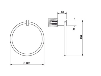 Полотенцедержатель Gessi Rettangolo 20909.099 Black Xl
