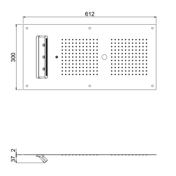Встраиваемая в потолок душевая система Carimali Mydream 600X300 242 форсунки,3потока воды:дождь,каскад,распылитель,хромотерапия хром (СПЕЦЦЕНа с наш скл) 23073XN/S-CRX