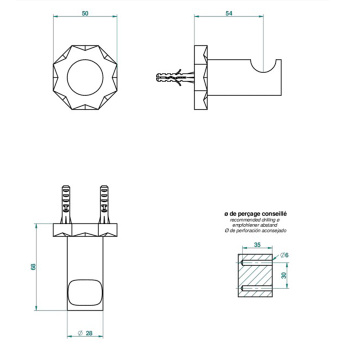 Крючок одинарный THG Nihal Porcelaine Ivoire U2N-F30-517 soft gold