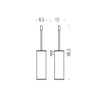 Туалетный ёршик Colombo Plus подвесной, PVD нержавеющая сталь W4962.HPS1