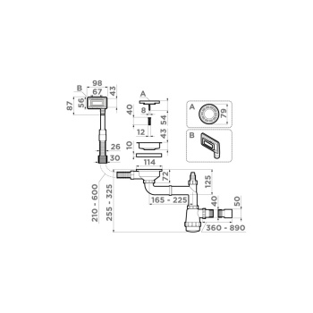 Сифон для кухонной мойки Omoikiri WK-1-UN-GB 4956834