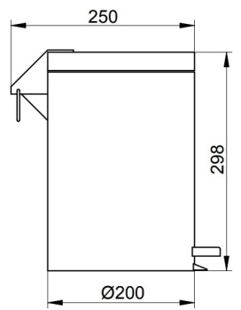 Ведро для мусора Keuco Plan 4988010000 с крышкой и педалью, 5 л, хром finish