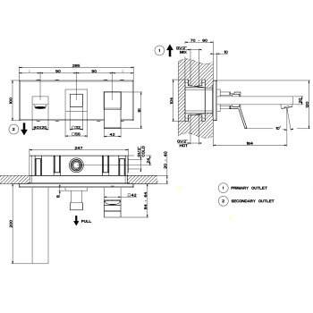 Смеситель для раковины Gessi Rettangolo K 53138.031 хром