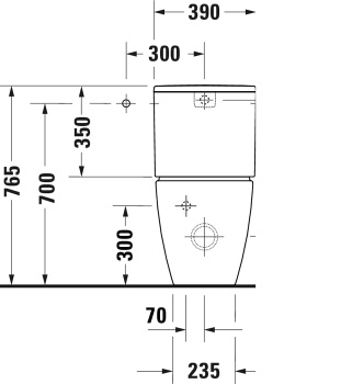 Унитаз моноблок Duravit Bento Starck Box D4600400 бачок 0946102005, белый глянец, HygieneGlaze