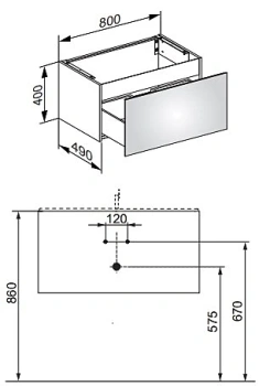 Тумба под раковину Keuco Plan 80 32961300000