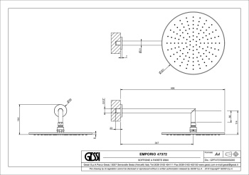 Верхний душ Gessi Emporio Emporio shower 47372.149 Finox Brushed Nickel
