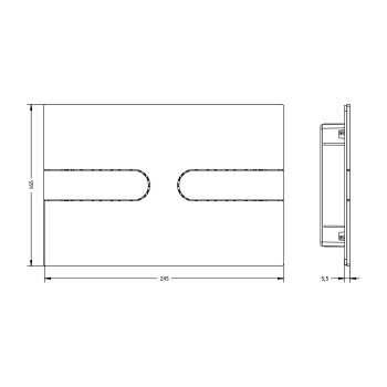 Смывная клавиша Artceram INOX нержавеющая сталь 713.000.BS