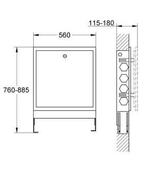 Монтажный ящик для систем GROHE F-digital deluxe 36367000