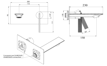 Смеситель для раковины Daniel Club ANC632LKBOIL бронза масляная