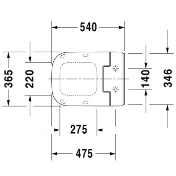 Duravit SensoWash Slim Сиденье для унитаза унитаза SensoWash с душем, 375х540 мм,цвет белый/микролифт