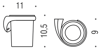 Стакан подвесной Colombo Link DX, хром/матовое стекло B2402D.CR-VAN