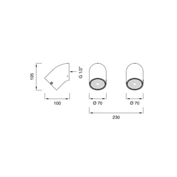 Верхний душ CEA Design Free Ideas FRE 185 S сталь