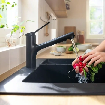 Hansgrohe 74 800 670 Zesis M33 Смеситель для кухни 146 мм, выдвижной излив, 2 реж., 8.2 л/мин