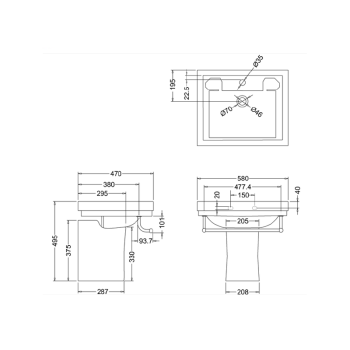 Полотенцедержатель Burlington цвет хром T2 CHR