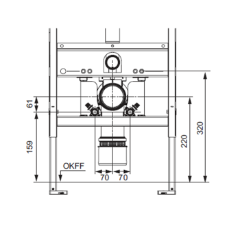 Монтажный комплектдля установки с застенными модулямидля монтажа сухим способом Tece 9880046