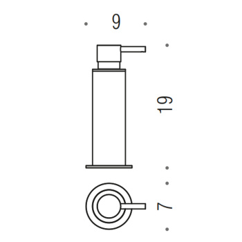 Дозатор подвесной Colombo Mini PVD нержавеющая сталь B9342.HPS1