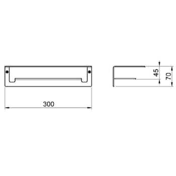 Almar Soap&amp;Beauty Holder Полочка 30х70cм, цвет: brushed steel E300001.BS