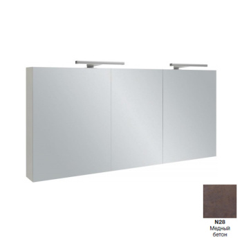 Зеркальный шкаф 130 см Jacob Delafon Patio EB1369-N28, медный бетон