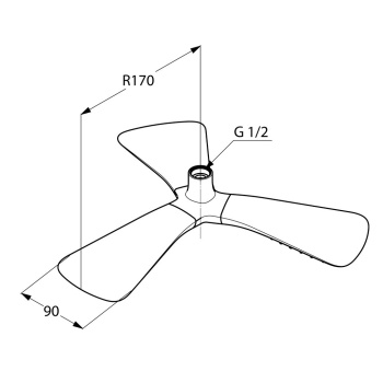 Верхний душ Kludi Fizz 6757805-00