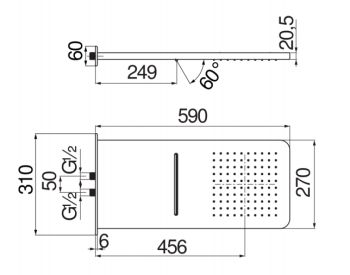 Верхний душ Nobili AD139/130CR