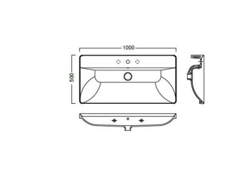Раковина накладная\подвесная Hatria CANALGRANDE Y1EL01