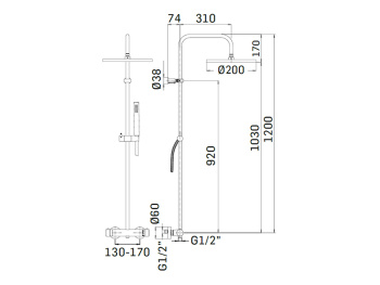 Душевая стойка Mamoli PICO 382702560021