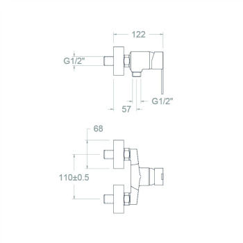 Гигиенический душ Ramonsoler Kuatro NK с лейкой распылителем abs 4943WC