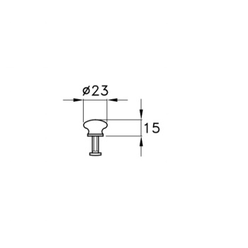 Мебельная ручка Stella Roma D23 мм. 1084/23 хром RM 10024 CR00