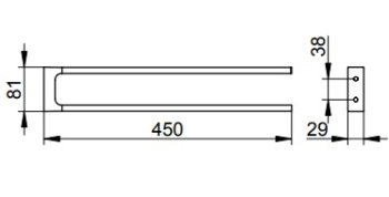 Полотенцедержатель Keuco Edition 11 11118210000 нержавеющая сталь finish