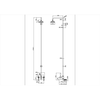 Насадка душевая 6 Burlington V16 хром