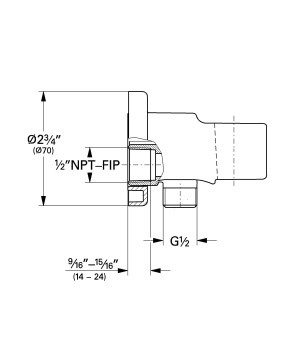 Подключение для душевого шланга GROHE Relexa с держателем, хром 28629000