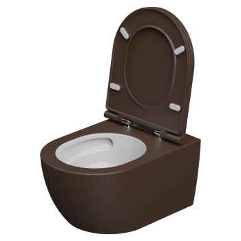 Чаша подвесного унитаза GSG Ceramic Design Like White/Cacao Matt LKWCSOECBI000/035